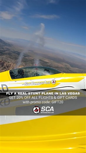 Score 20% OFF with code GIFT20!  Feel the rush as you glide through the sky with an experienced pilot by your side, taking in breathtaking views of the iconic Las Vegas Strip. • Fly with a skilled pilot for an unforgettable adventure • Take in the stunning views of the Strip and beyond Perfect for thrill-seekers or anyone celebrating something extraordinary. | Sky Combat Ace | Facebook