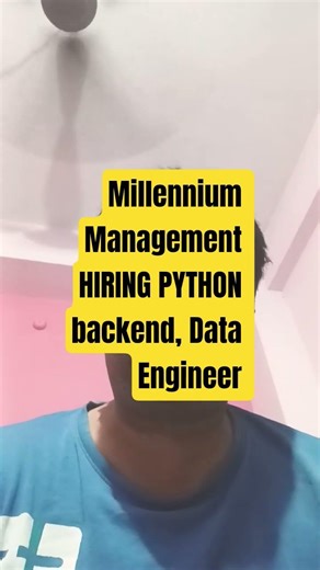Python Software Engineer Job 🔥 Millennium Hiring in Bangalore | Finance Tech Jobs 2026