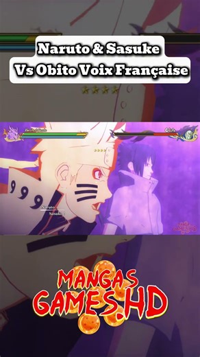 Naruto Storm VF : Naruto & Sasuke Vs Obito Voix Françaises #shorts #narutostorm #short #shortvideo