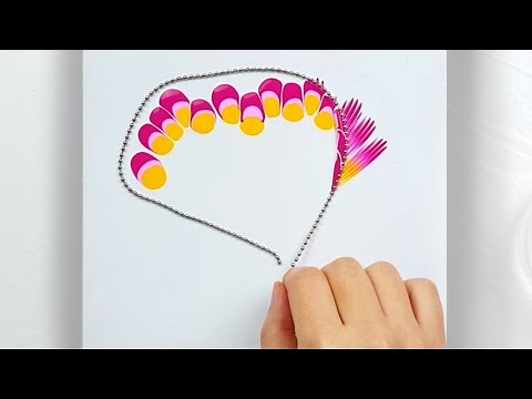 (280) Chain pull technique _ Lovely flower _ Acrylic Pouring _ Fluid acrylic _ Designer Gemma77