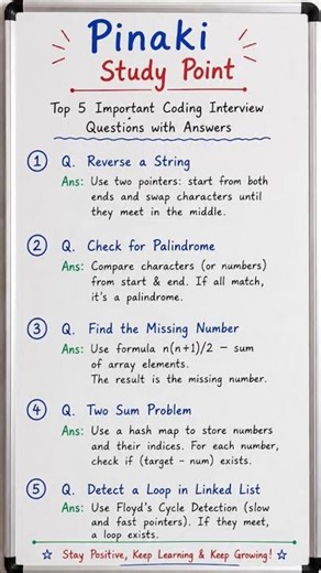 Top 5 Most Important Coding Interview Questions with Answers 🔥💻#CodingInterview