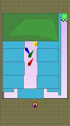 Square Race: Right Side or Die! 🟦🟥🟨🟩 #shorts