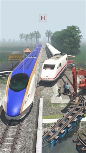 ICE 3 High Speed Switches Tracks as Whoosh Passes in Heavy Rain #railtrack #train #railroad #railway