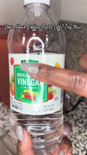 How to clean a Keurig coffee maker at home ☕ This easy Keurig descaling hack uses distilled vinegar and water to help remove buildup and keep your coffee maker clean. Do this every 3–6 months for better-tasting coffee and a smoother brew. -Pour 8 oz distilled vinegar 4 oz water into the reservoir \t•\tMake sure NO coffee pod is inside \t•\tRun a brew cycle \t•\tRepeat with water only (2–3 cycles) \t•\tWater should run clear ☕✨ #HomeHack #CleaningHack #CoffeeMakerClean #KeurigHack #kitchenhack