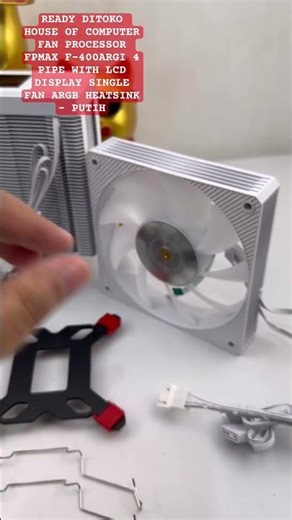 READY DITOKO HOUSE OF COMPUTER FAN PROCESSOR FPMAX F-400ARGI 4 PIPE WITH LCD DISPLAY SINGLE FAN ARGB