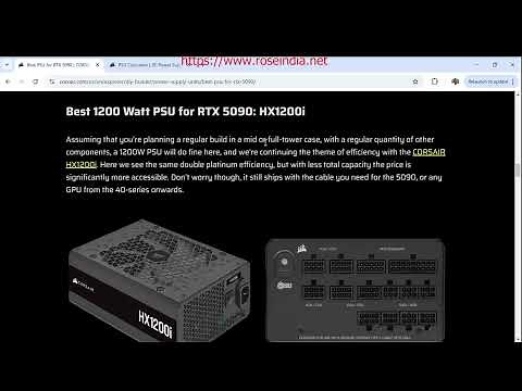 RTX 5090 Recommended Power Supplies - CORSAIR