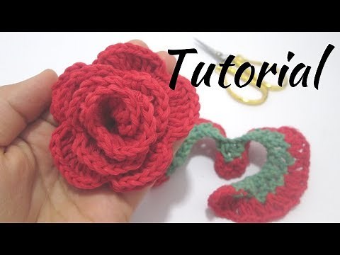 Cómo hacer una Rosa a Crochet - Fácil
