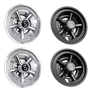 8" Golf Cart Wheel Covers Hub Caps Set of 4, Snap-On Chrome Electroplated Rim Covers, Universal Fit for Club Car, EZGO, Yamaha Golf Carts