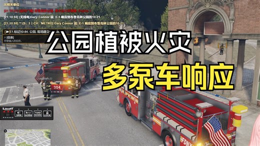 公园火情难压制，FDNY救援成建制[Vup/小韵][FDNY/NYSED]