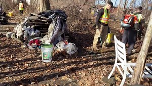 41 reactions · 8 comments | Cleaning up abandon homeless camps. Today we collected over 300 hypodermic needles! The process is move one piece of trash at a time making ￼piles as you go ￼and then use the leaf blower to move the dead vegetation back exposing all the hypodermic needles for safe removal. | Clean River Project | Facebook