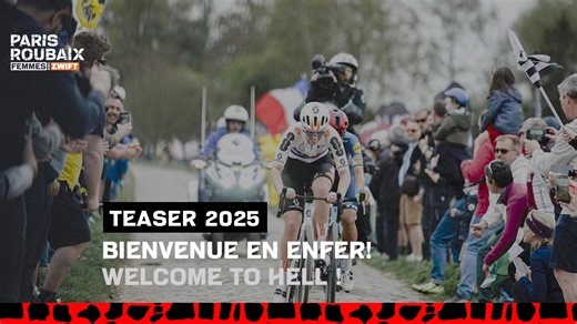 Teaser Paris-Roubaix Femmes avec Zwift 2025