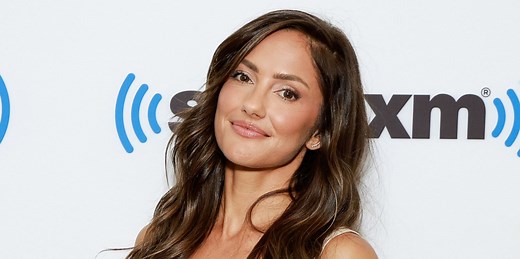 Minka Kelly Poses in Nothing but a Nude Silk Bra and Matching Short Shorts