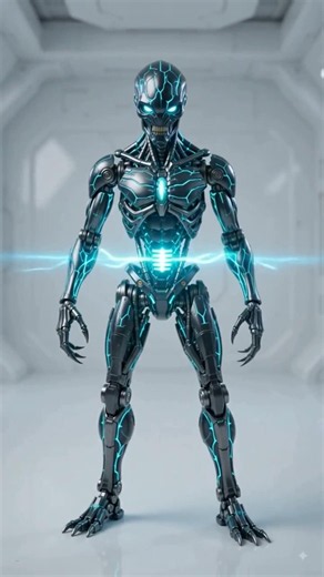 Mechanical Alien Transformation 👽⚙️ | AI Robot Awakens | Cinematic Mecha Genesis #Shorts