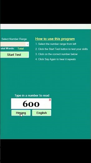 Count 100 to 100,000 in Hmong and English #english #hmong