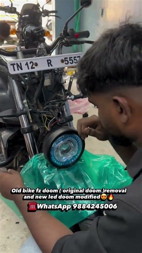 Old bike fz doom 💥 (original doom )removal and new led doom modified😍🔥