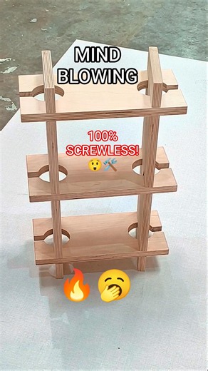 Mind-Blowing Screwless Folding Rack! 🤯🔨 #shorts # #woodworking #diy