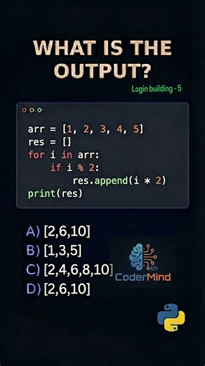 Odd or Even? 🤔 Python List Logic Trick 🐍 #logicbuilding #shorts #trending #code #codermind