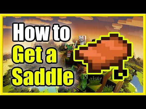 How to GET a SADDLE in Minecraft (Find Saddles or TRADE, Mobs, Fishing, Dungeons)