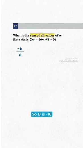 Must know SAT math shortcut: quadratics👀 #digitalsat #satmath #sathacks