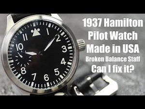 How To: Repairing a Broken Balance Staff on Hamilton 1937