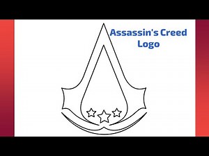 How to draw Assassin's Creed Logo drawing Step by step