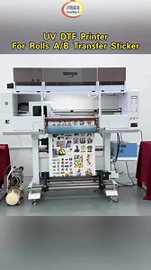 UV Dtf Sticker Printing Machine Two Xp600 Heads White Varnish Double 4 Colors PET AB Film Sticker 60cm 30cm UV DTF Printer ; Color. CMYK W V ; Inking System. UV LED ink. | Mr Jeff From CrossWay Yi