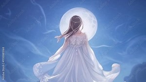 anime girl watching sunset in the ocean digital art video, painting, anime, art, Graphics, backgrounds, anime characters, anime wallpapers, cartoon, girl, fantasy videos