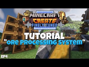 Minecraft Create Mod 0.3.2 Tutorial - Ore Processing System Ep 4