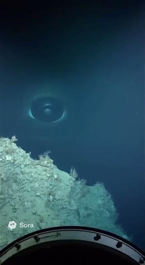 Massive Eye Reflects Light in Deep Sea Darkness | Real Submarine Camera Recording