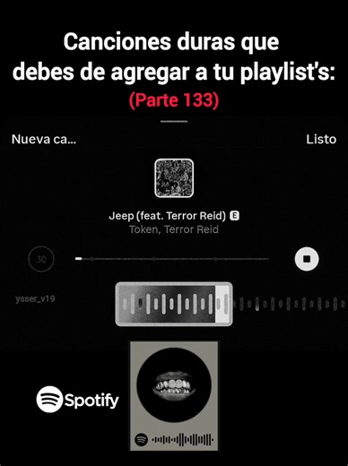 @Token - Jeep (feat. Terror Reid) .🔥 CANCIONES PARA TU PLAYLIST PARTE 133 . #token #jeep #musicaparastatus #fyp #playlist