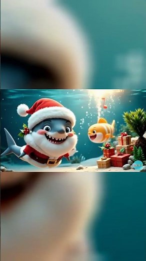 Baby Shark Christmas But Make It Santa Jaws 🦈🎅✨ #shorts #KidsChristmas