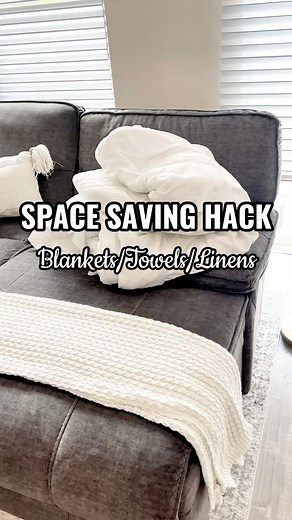 How great is this solution for storing extra blankets, linens, or pillows? It’s almost 1/2 the price of a regular pouf ottoman! Lots of color and fabric choices. What’s your thoughts? #homesolutions #organization #homedecor #hacks #homehacks #amazonfinds | A Life Better Organized