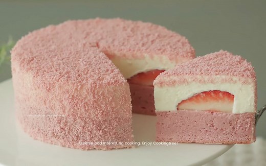 中字【治愈系】声控 | Cooking tree 草莓双层芝士蛋糕