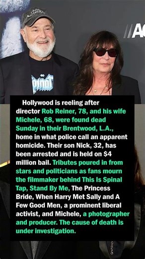 Hollywood Shocked as Rob Reiner and Wife Found Dead