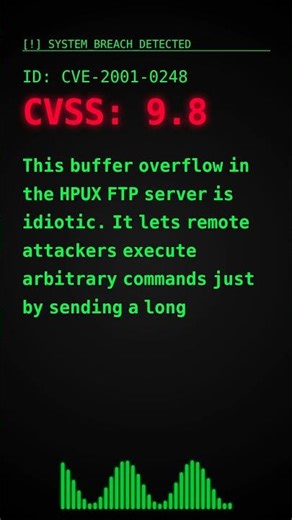 HPUX FTP Exploit: Remote Code Execution via Buffer Overflow! #Shorts
