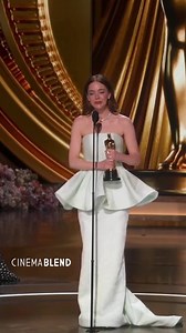Emma Stone was so emotional accepting her Oscar for Best Actress... #oscars2024 | CinemaBlend