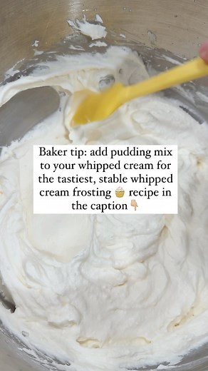 Victoria Perry | Cakes & Baking | Adding pudding mix is my go to when making whipped frosting! It tastes so good, and stabilizes the frosting so it’s pipe-able and sturdy!... | Instagram