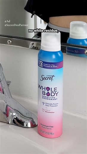 Embrace Every Moment: Freshen Up with Our Whole Body Deodorant! | Secret