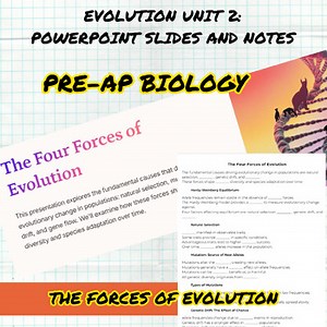 Pre-AP Biology Evolution Unit, Forces of Evolution, PowerPoint Slides, Notes