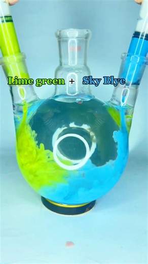 Fresh Sky Splash 🌿💧 #expiment #colors #colormix