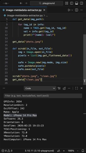 Wipe Hidden Photo Data Like THIS #coding #python #pythonprogramming