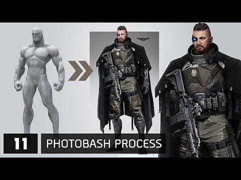 [CHARACTER CONCEPTION] Photobash Timelapse | Photoshop