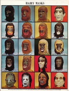 Hairy masks of 1978, a catalog page