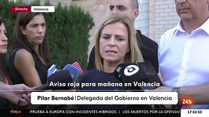 #Canal24Horas | Pilar Bernabé, delegada del Gobierno, tras la reunión en el Centro de Coordinación de Emergencias de la Generalitat Valenciana: "El mensaje que debemos lanzar es que se atienda a las recomendaciones de los canales oficiales" http://rtve.es/directo/canal-24h | RTVE Noticias