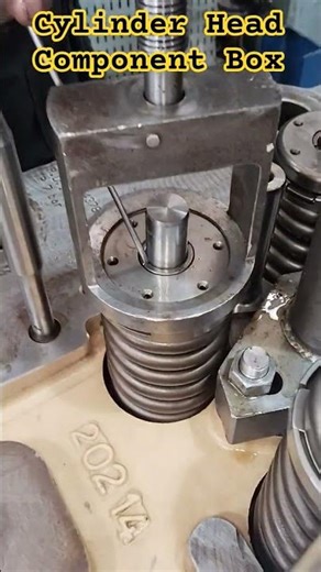 Cylinder Head Valve and Spring Box Up Process #shorts #cylinderhead #engine