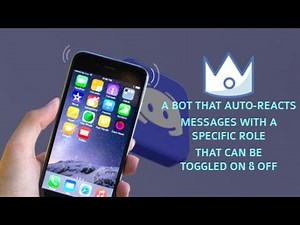 HOW TO SET UP A DISCORD BOT TO AUTO REACT TO MESSAGES WITH A SPECIFIC ROLE THATS TOGGLABLE?!