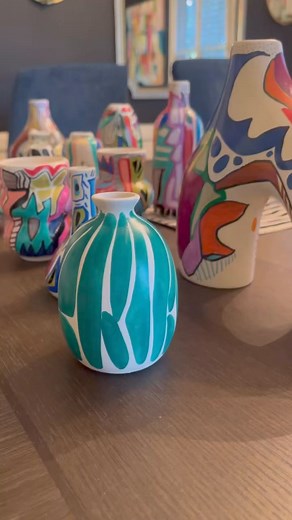 My first little bud vase collection is almost complete and here’s a sneak peek! 🌹🌼🌷🌻🌸Prices will range from $35 to $95! They will be up on my site soon, but if you see something you want to claim, screenshot it and send me a message! | Caleigh Wharton Parsons