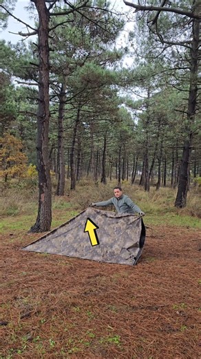 Survive Hard Times With Just One Tarp Shelter! #camping #survival #bushcraft
