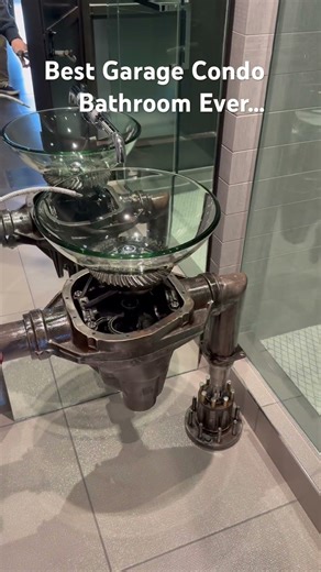 Best Garage Condo Bathroom Ever! #mancave #garagelife #garage