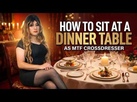 How to Sit at a Desk or Dinner Table as MTF Crossdresser